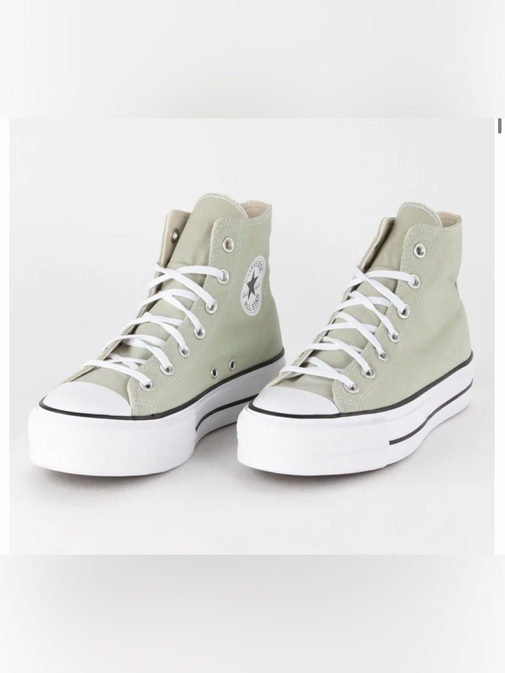 Converse All Star High Top Sneakers - Sage Green Sz 5.5 Women’s Like New